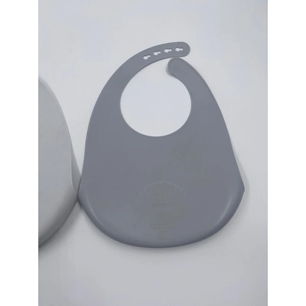 Cloud Island Silicone Baby Bibs Set Gray Fox Face & White Arrows